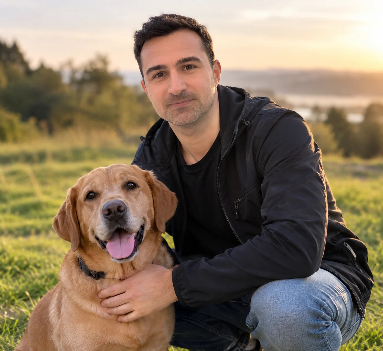Alexander Wild mit Hund, persönlicher Ansprechpartner für Tierkrankenversicherung