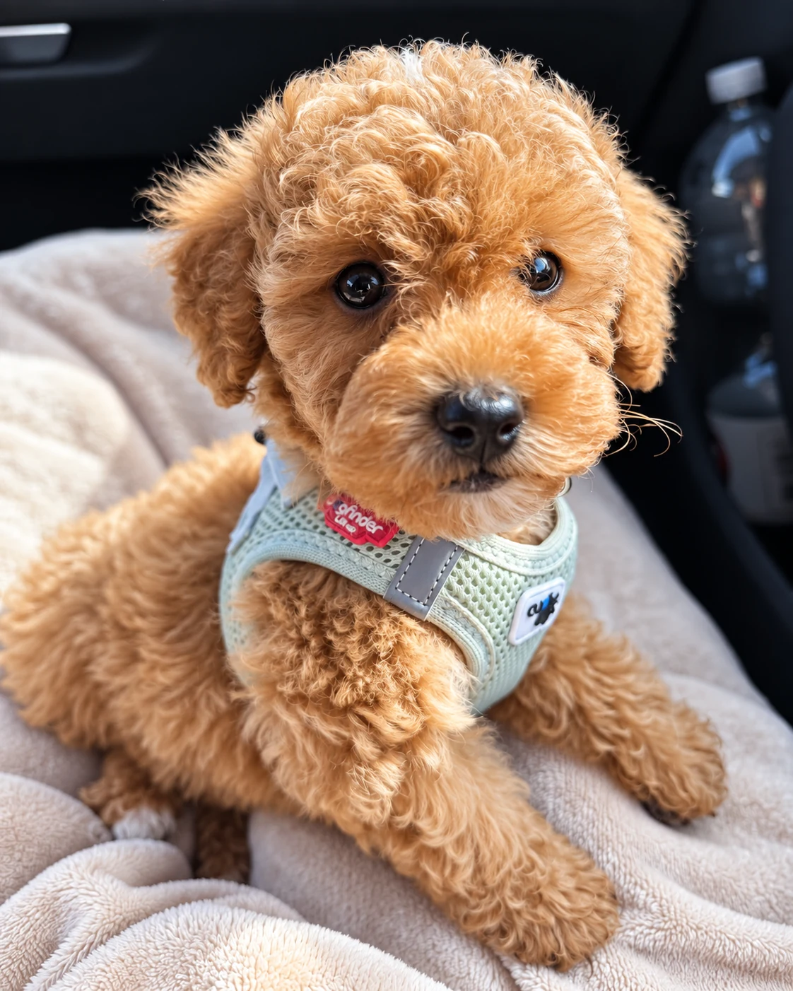 Teddy, apricotfarbener Pudelwelpe